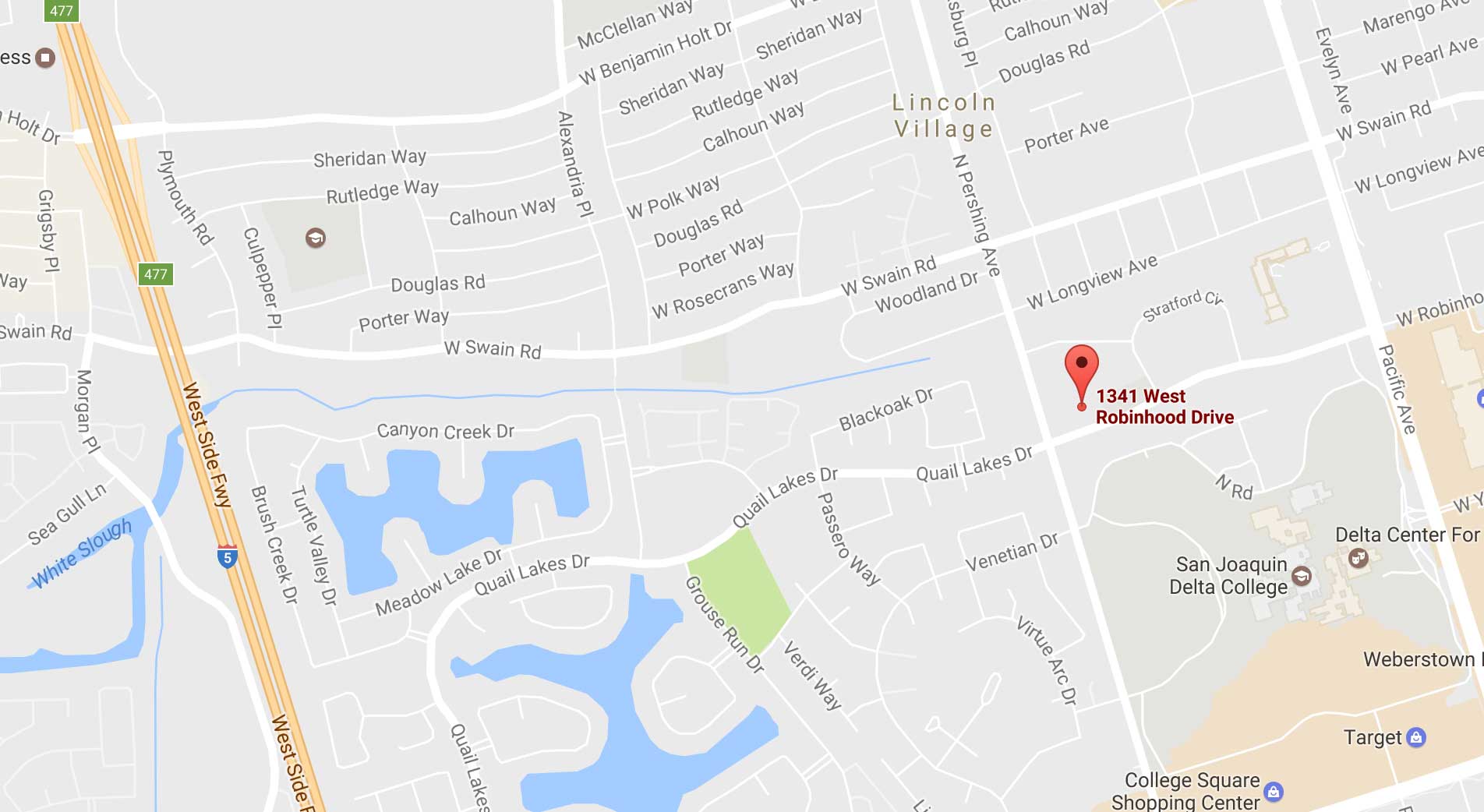 Map to 1341 West Robinhood Drive